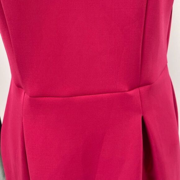 M&S Marks & Spencer Scuba Shift MIDI Dress Fit & Flare Pleated Skirt Short Sleev - Picture 7 of 11